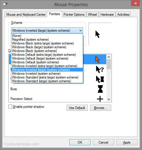 outlook for mac i beam pointer changes
